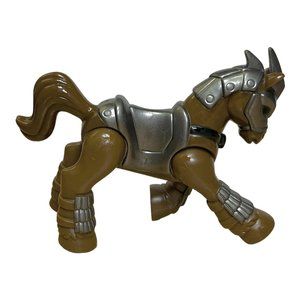 Fisher-Price Imaginext Angus Armored Stallion Knight Horse Brown Figure 2011